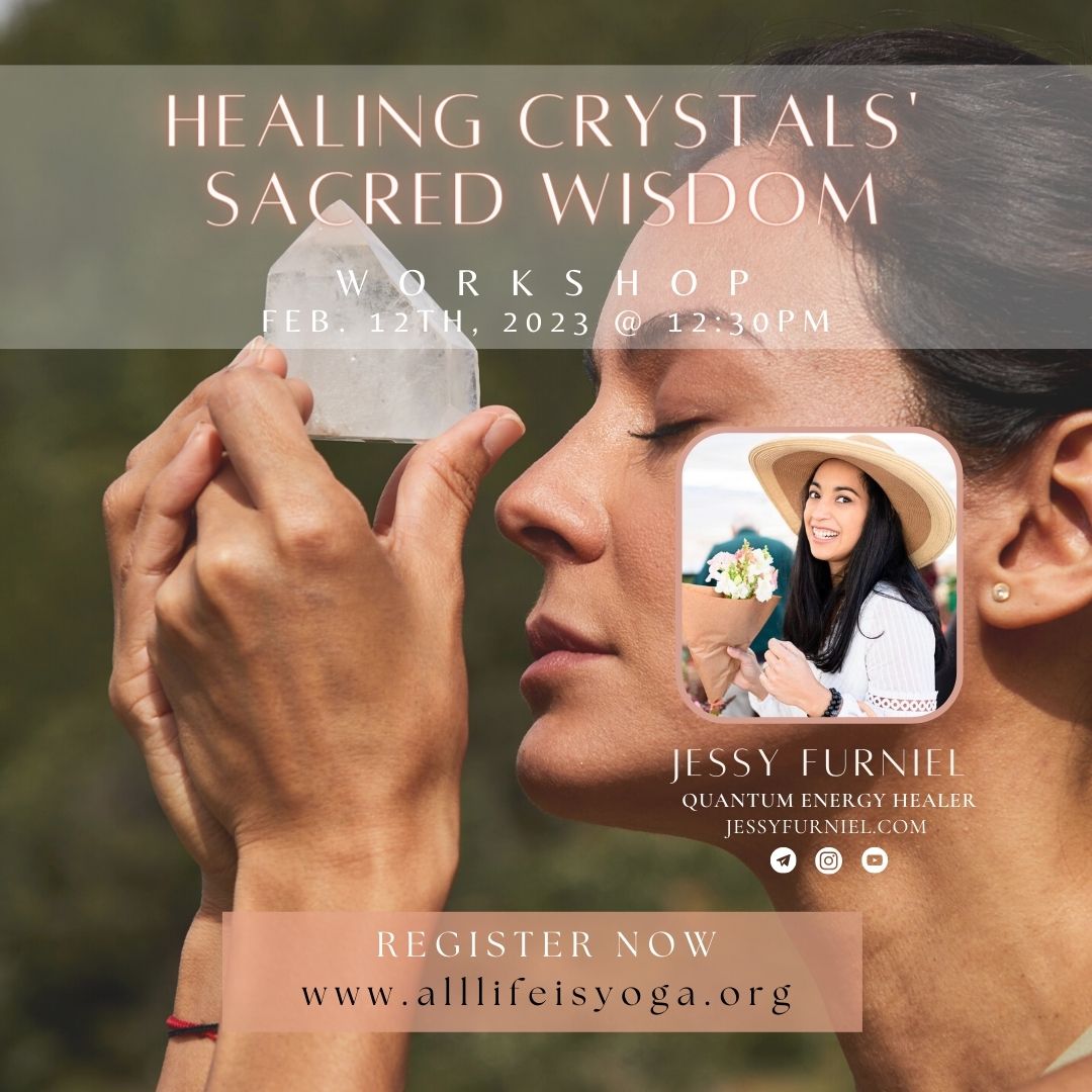Learn all about healing crystals for your own spiritual healing and wellness with Jessy Furniel, Quantum Energy Healer in this workshop at All Life Is Yoga in Eagle River, Alaska